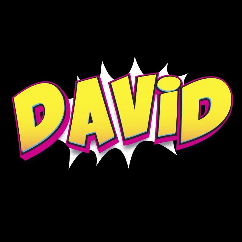 David Nom personnalisé Style bande dessinée Pop Art, David