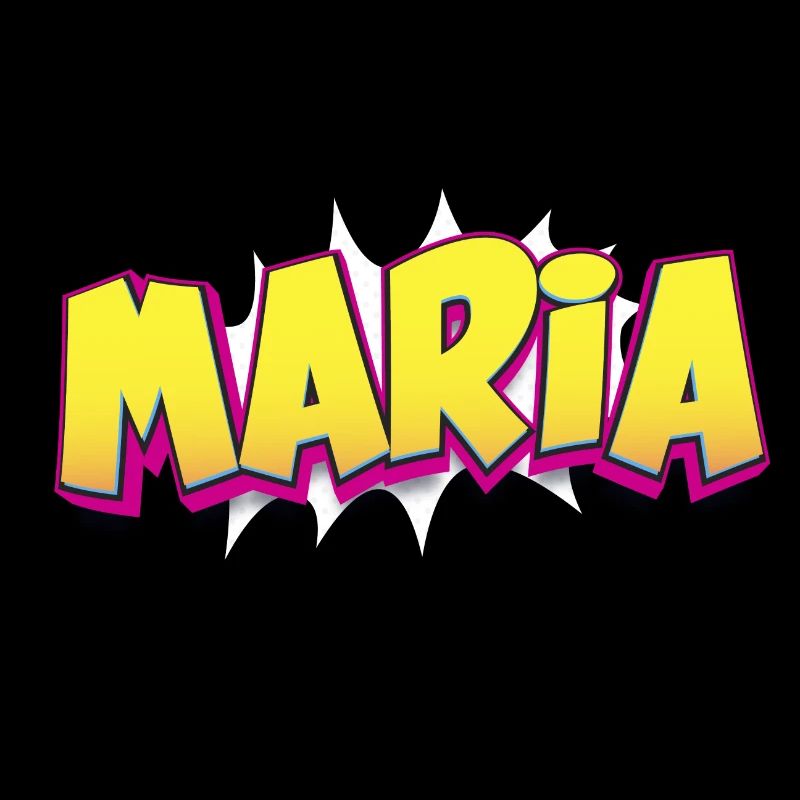 Maria Benutzerdefinierter Name Comic-Stil Pop-Art, Maria