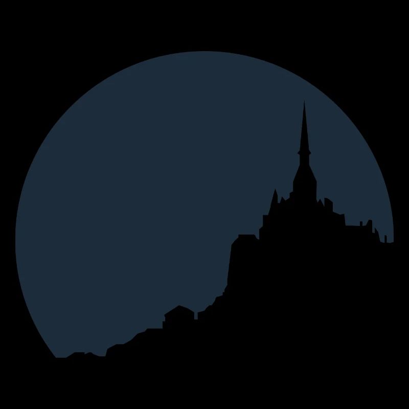 Mont Saint Michel Blue Sunset