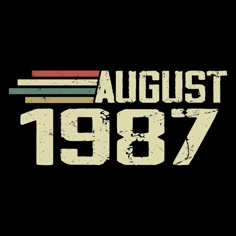 Né Août 1987 Anniversaire Août 1987 Millésime