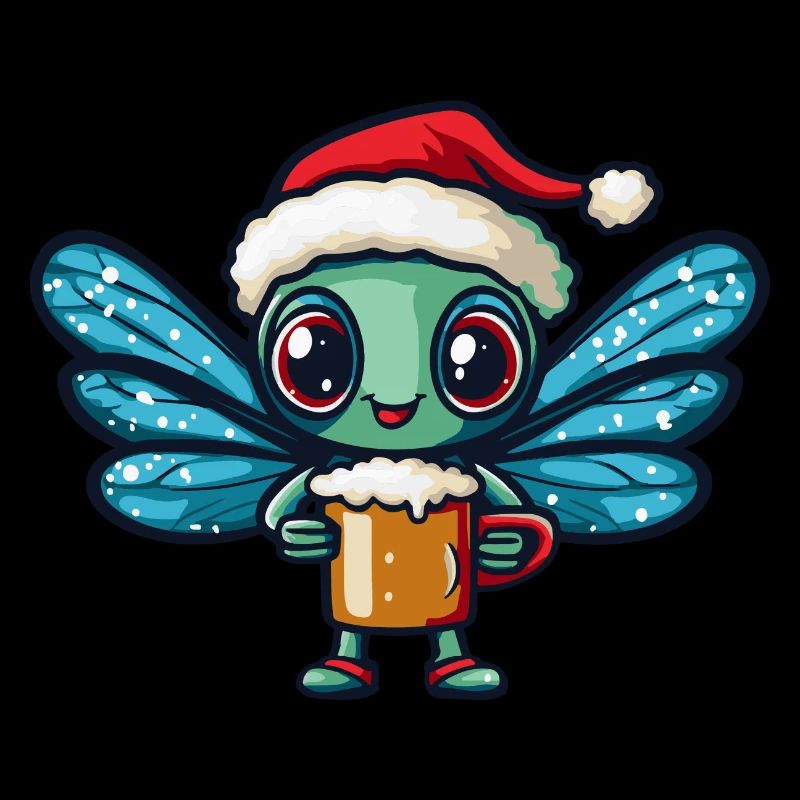 Libelle Weihnachten Bier