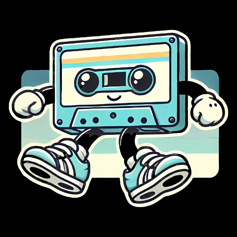 Cassette rétro bande dessinée Design
