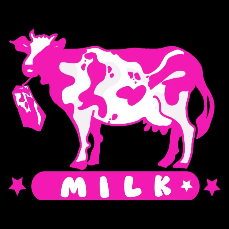 Milk carton pink cow