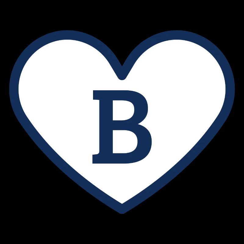 Buchstabe b Herz Sport Trend blau - Geschenkidee