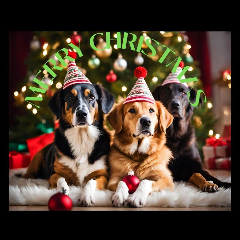 Weihnachtliche Hunde
