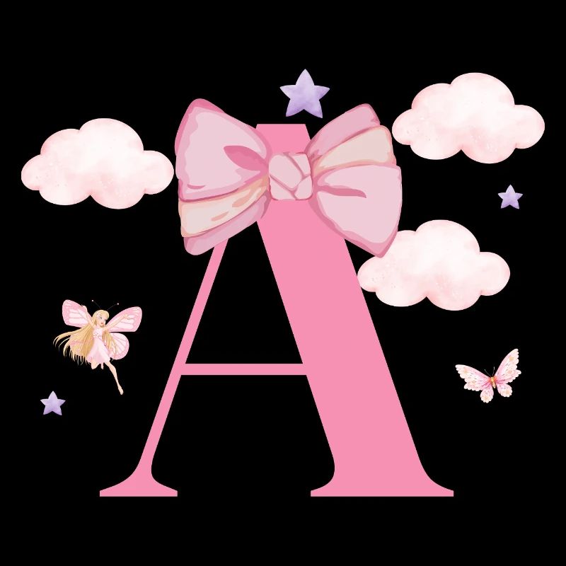 Lettre a rose nuages