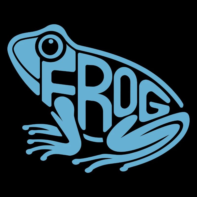 Typographie ludique de grenouilles