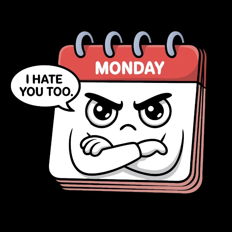 Monday déteste vous trop drôle Jour du calendrier