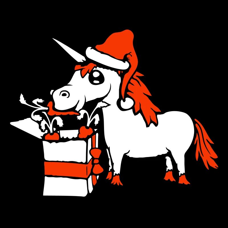 Einhorn Weihnachten Weihnachtsmann Geschenke Mütze
