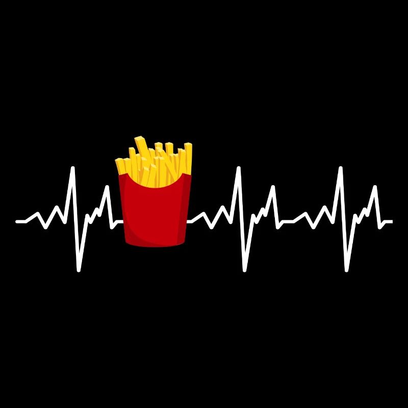 Frites Rythme cardiaque ECG nourriture