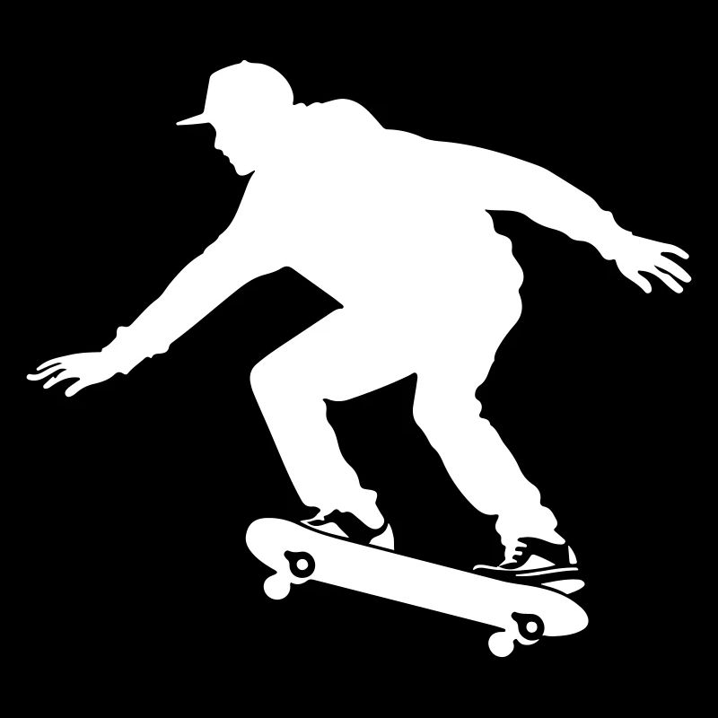Skateboarding Mann Silhouette Skateboard