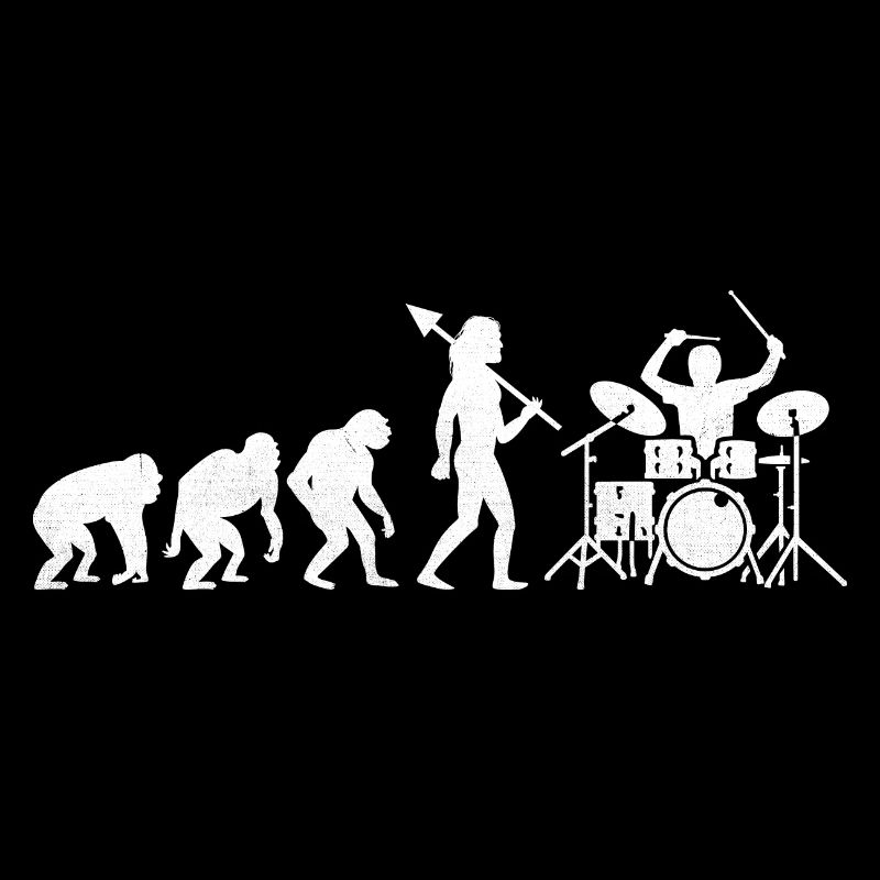Drummer Evolution Drum Music Lover Drumming Drumme