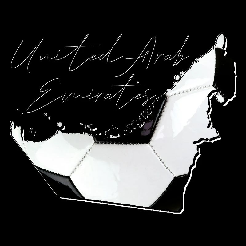 (UAE) Emirates map framed real football EN