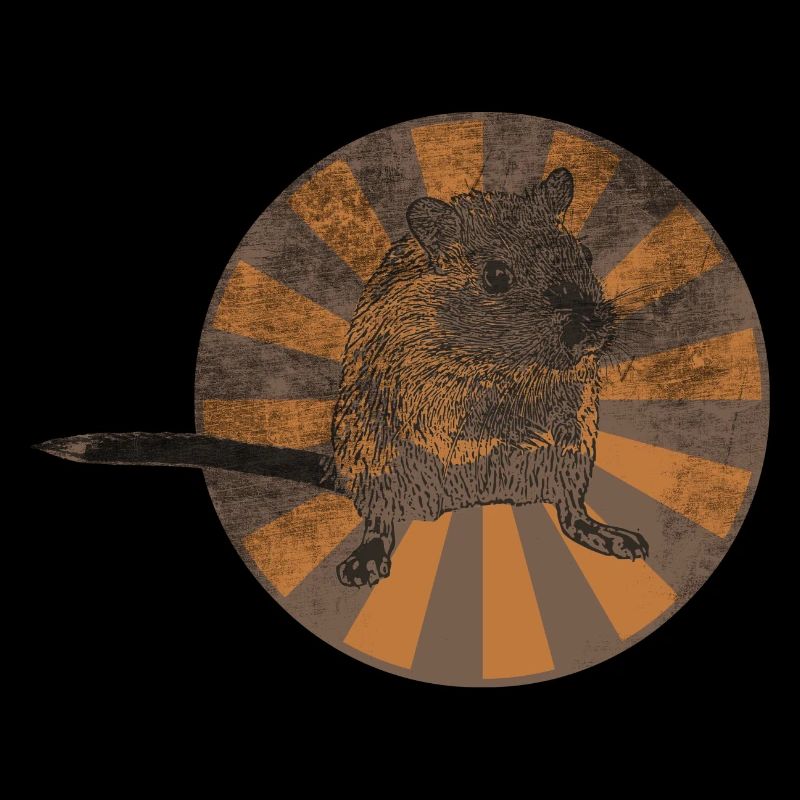 Souris de course dans le style cirque avec effet washed