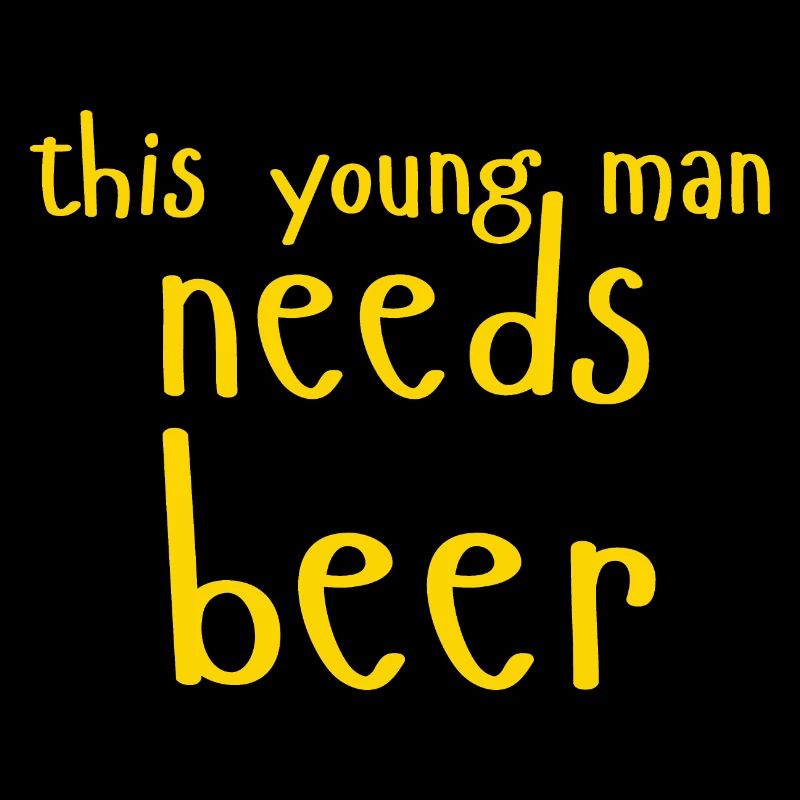 This young man needs beer.