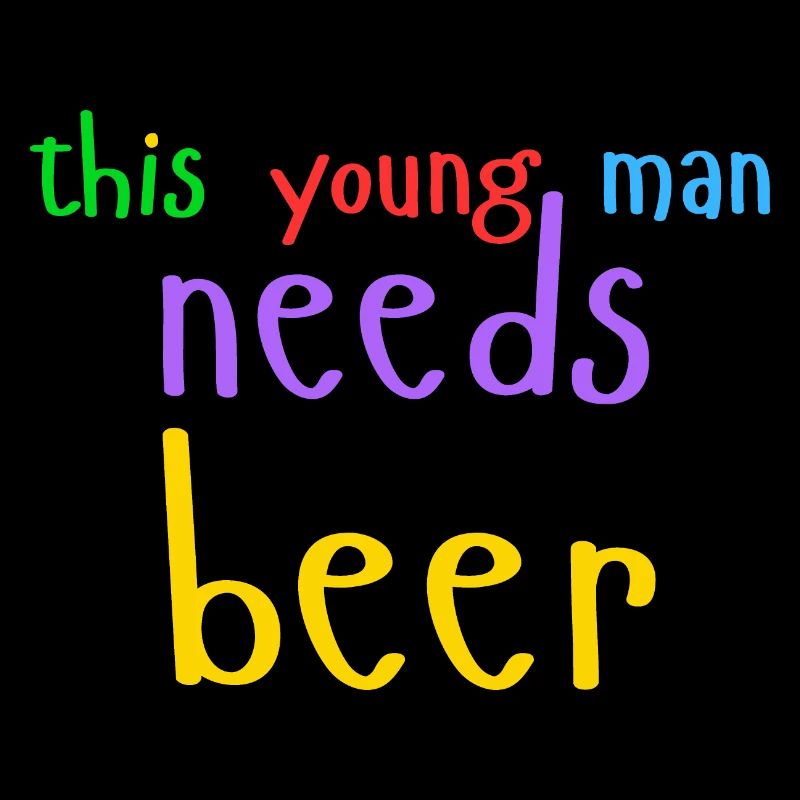 Dieser junge Mann braucht Bier. Partei.