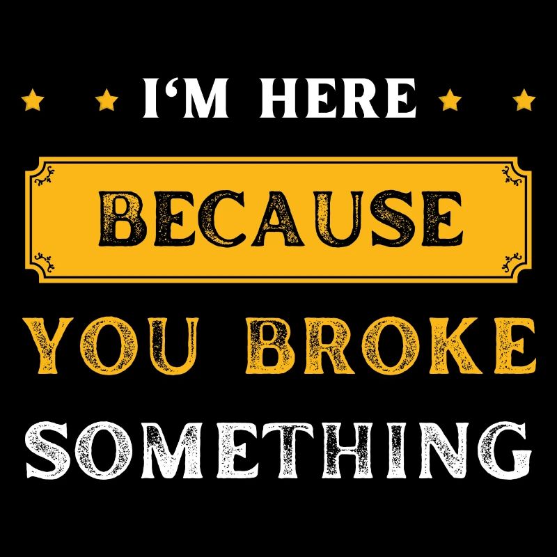 I'm Here Because You Broke Something Cool Handyman