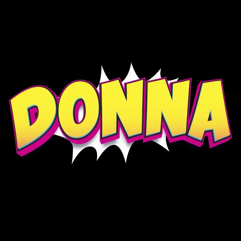 Donna Benutzerdefinierter Name Comic-Stil Pop-Art, Donna