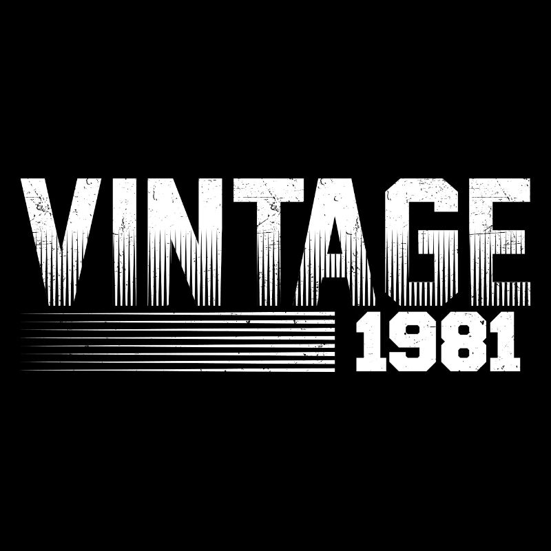 Vintage 1981 Birthday Retro 1981