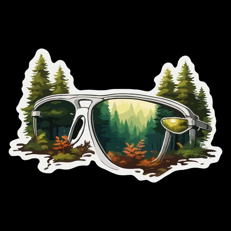 Sunglasses / Reflection / Forest / Reflection