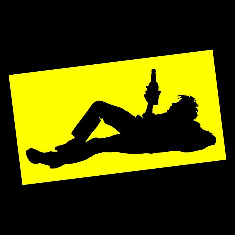 Drinking Beer Silhouette