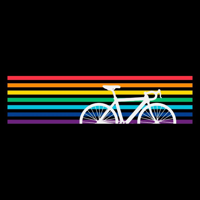 Vélo arc-en-ciel coloré cycliste