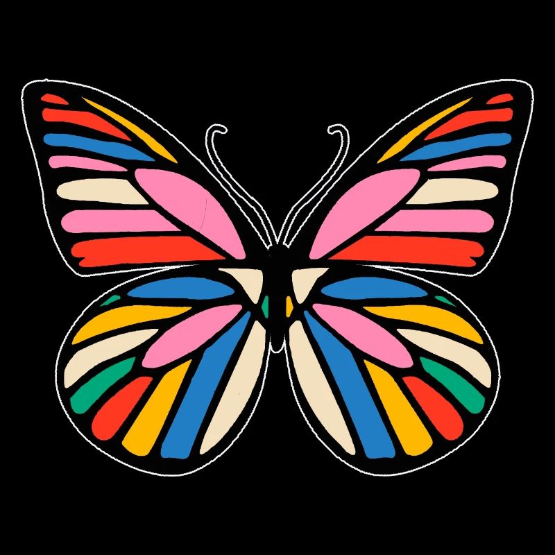 Joyeux papillon multicolore