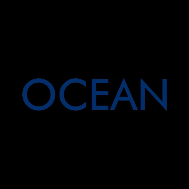 Logo de conception de lettrage de l’océan Mer