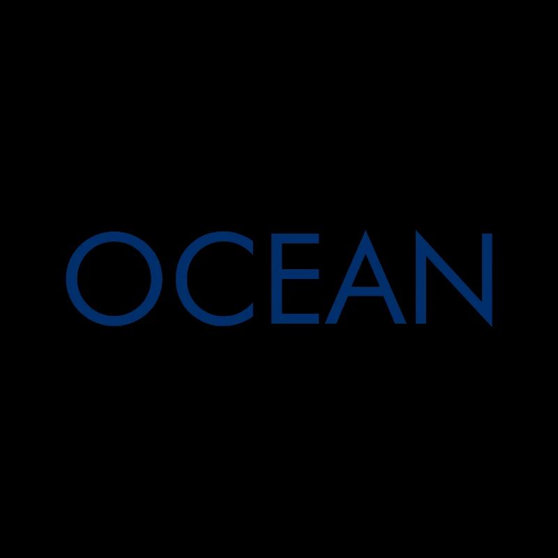 Logo de conception de lettrage de l’océan Mer