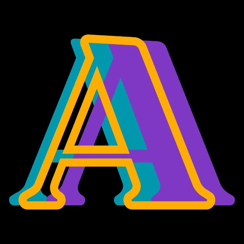 Letter A multicoloured - original gift idea
