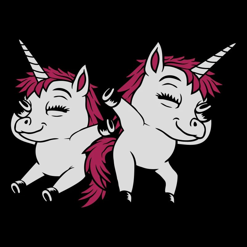 2 Dabbing tanzende Einhörner