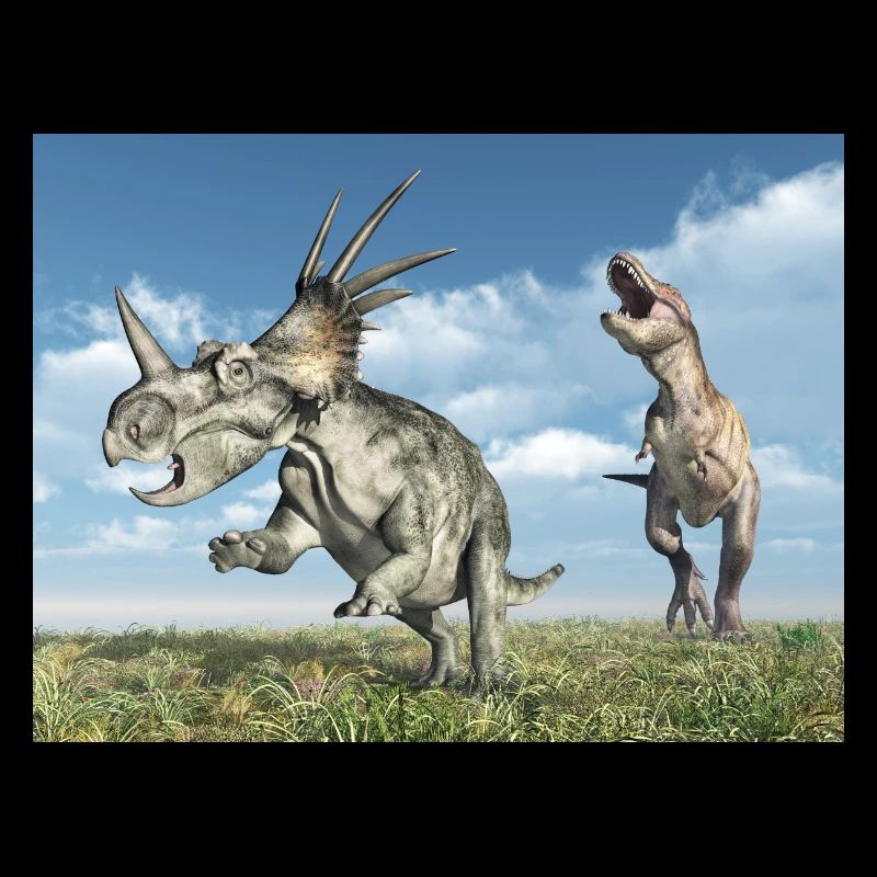 Tyrannosaurus Rex and Styracosaurus