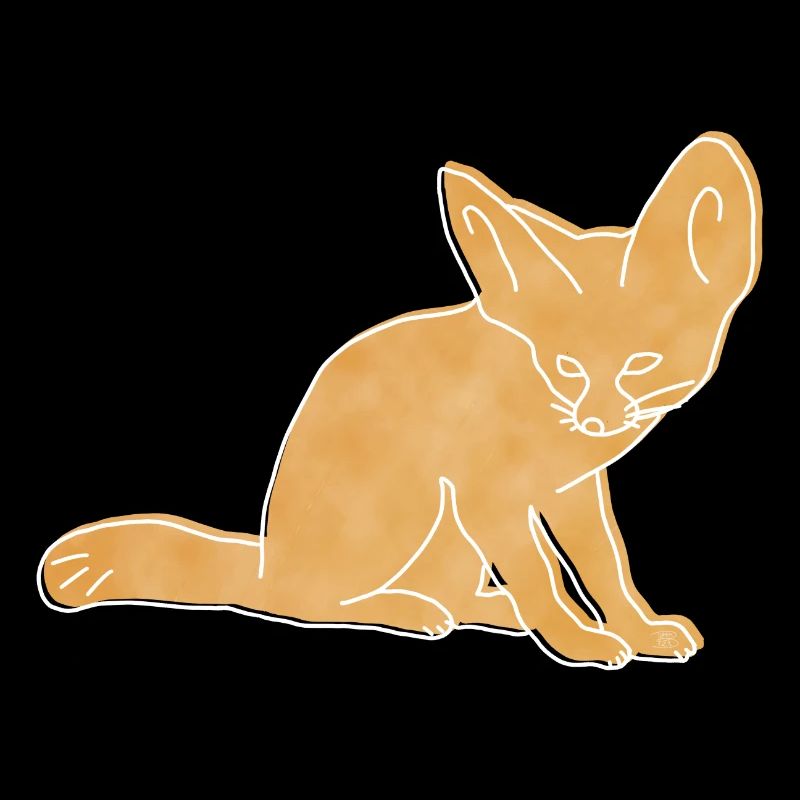 "Fennek", Boho Line Art Design, Serie "Desert"