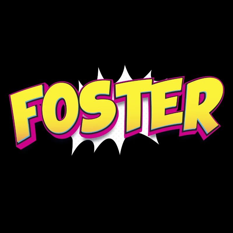 Foster Custom Name Comic Book Style Pop Art,
