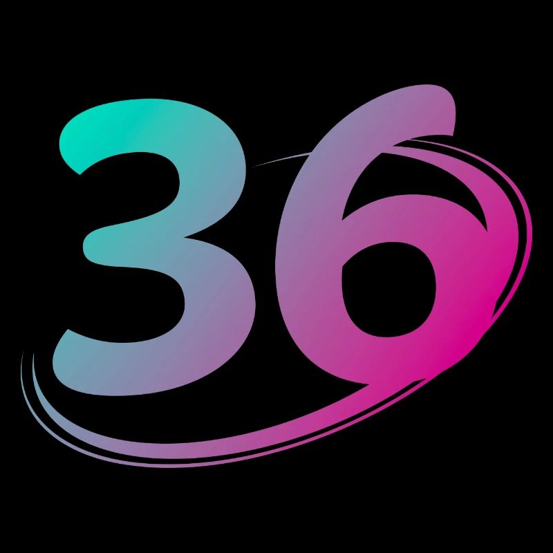 Numéro 36 multicolore