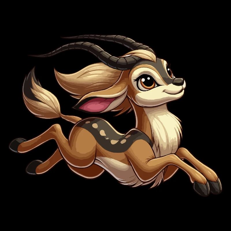 Antilopenmädchen rennt