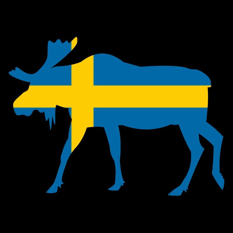 Elk Suède Drapeau Vacances