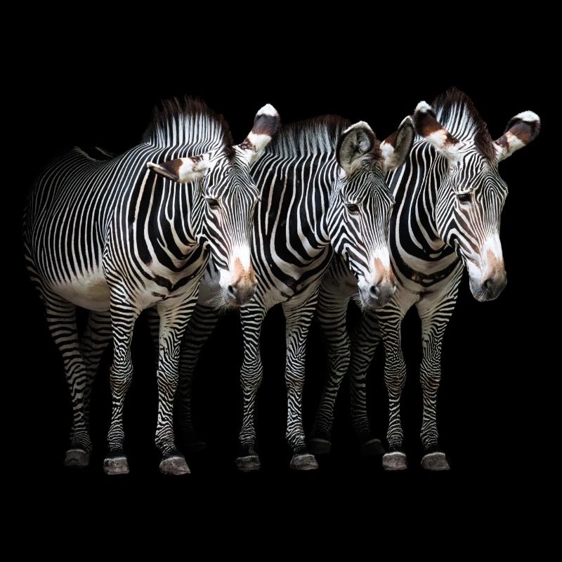 Three zebras