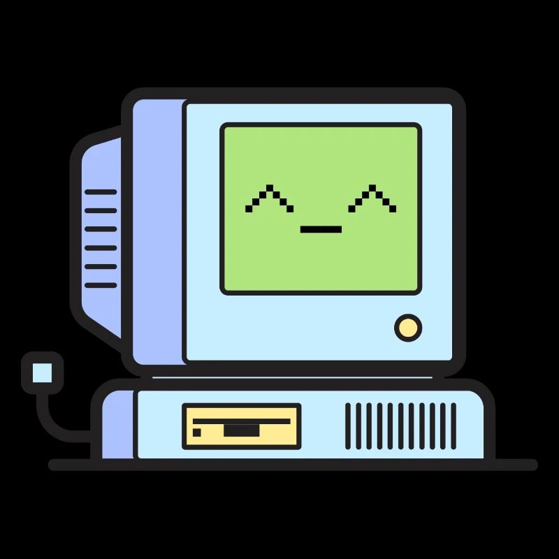 Felice computer retrò