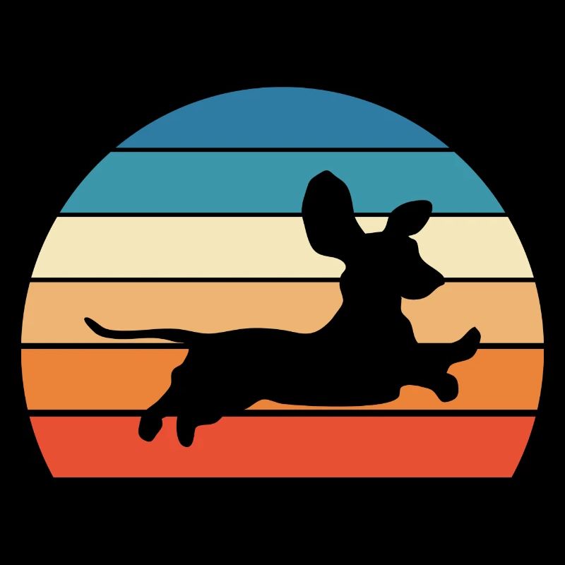 Dackel Hund Retro