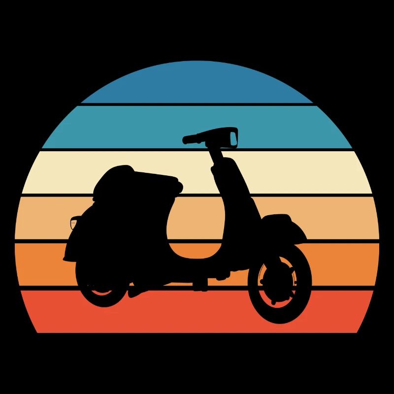 Scooter Moped Gift Retro