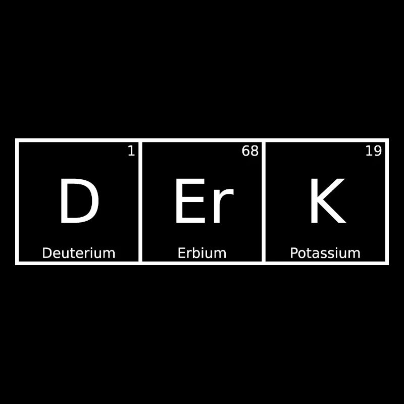 Derk Nom Prénom Chimie Tableau périodique Eléments