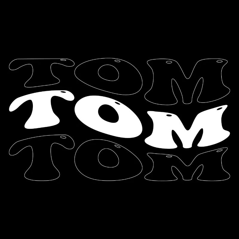 Funny Tom Groovy 4 Men Women Cool Tom Tie Dye