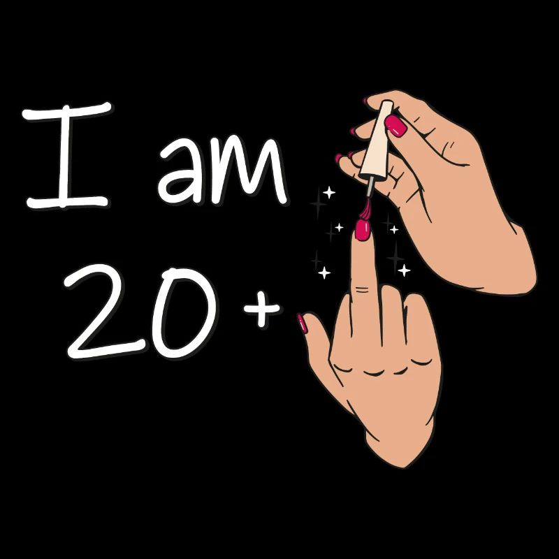 Ich bin 20 + 1 Mittelfinger Hemd Ich bin 20 plus,