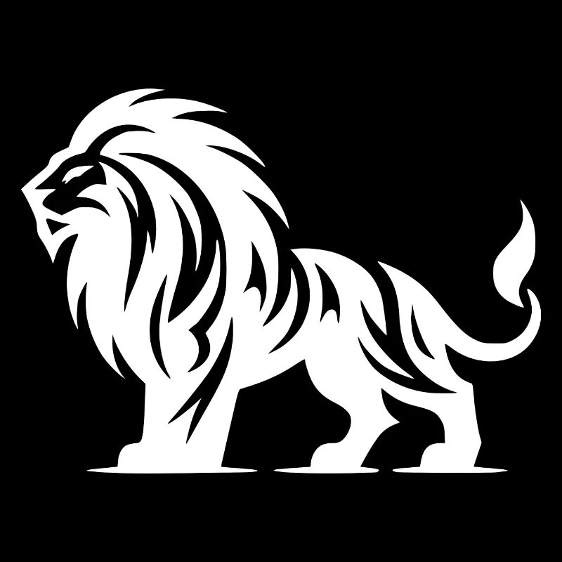 Tribal lion with big mane