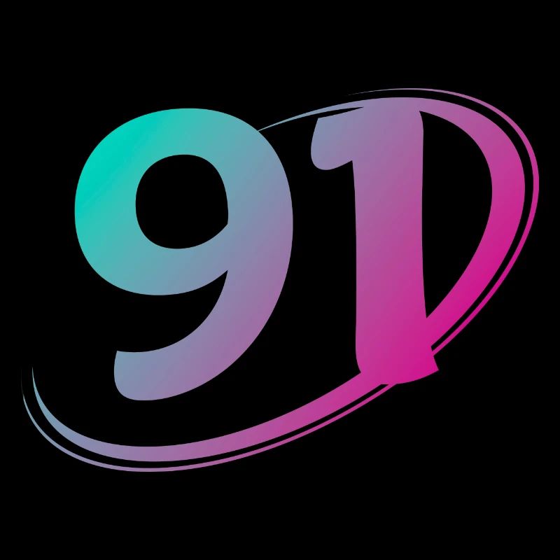 Numéro 91 multicolore