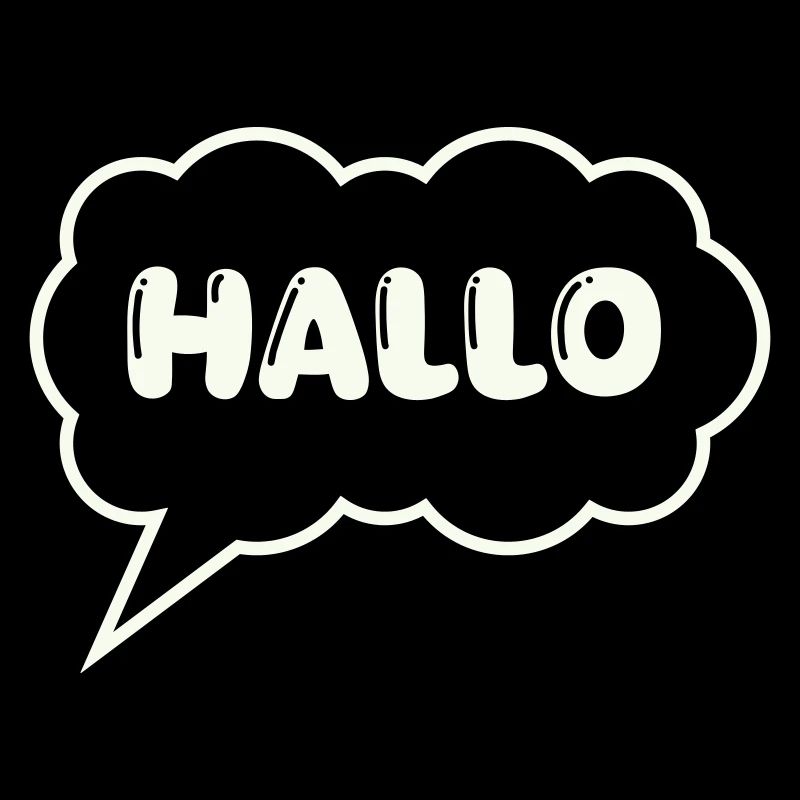 Speech bubble Hello
