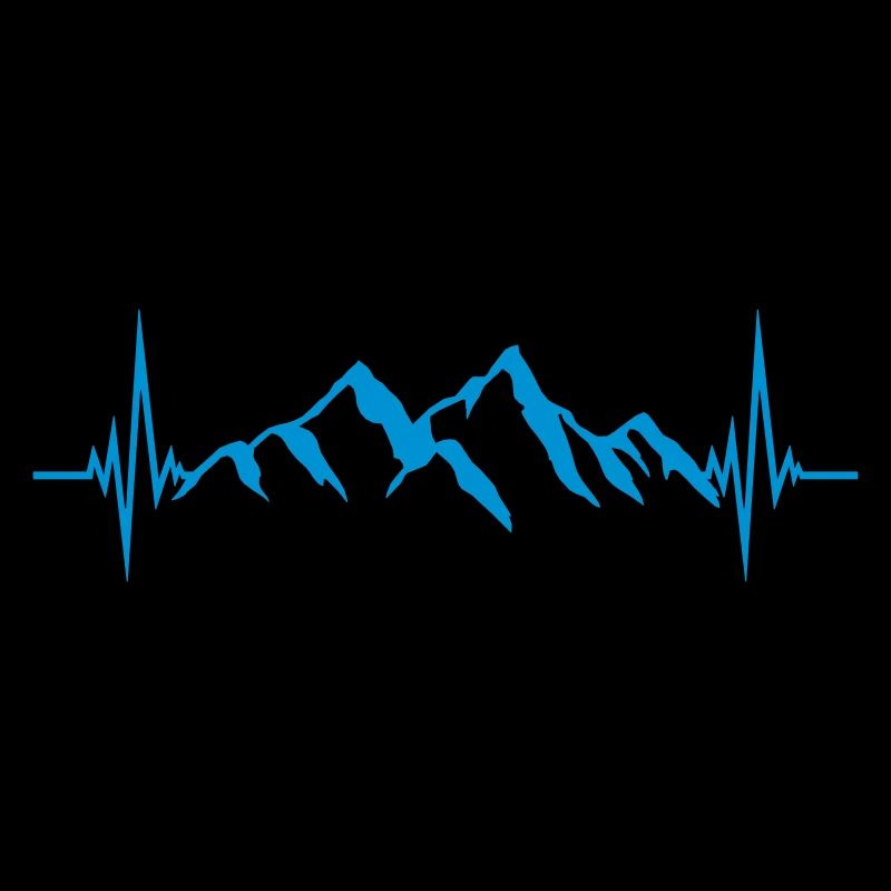 Mountains pulse landscape silhouette