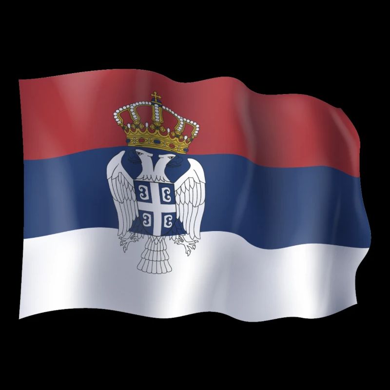 Drapeau flottant de la Serbie