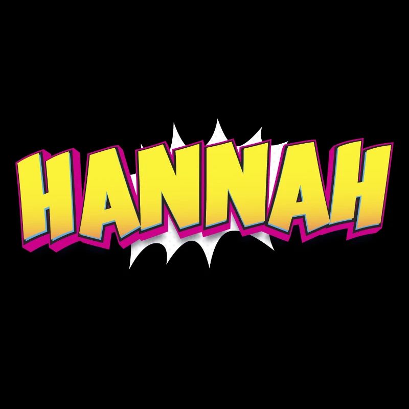 Hannah Custom Name Comic Book Style Pop Art,